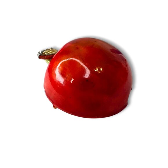 HAR Hargo Creations Red Enamel Apple Pin Mid Century 1.74" x 1.48" - Picture 11 of 11